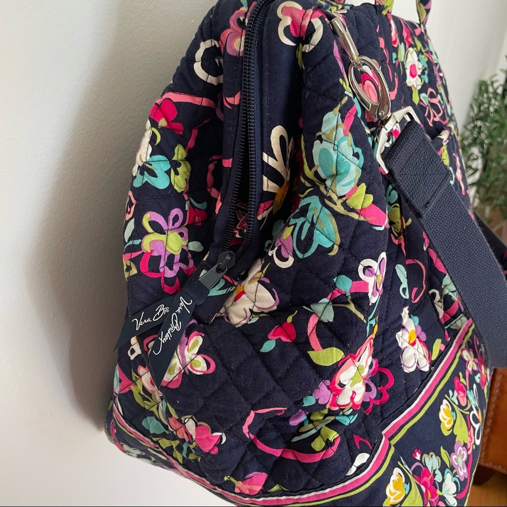 Vera Bradley Blue Floral Travel Duffle Bag - XL - Picture 8 of 12